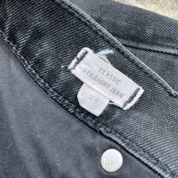 Madewell Black classic straight Jeans size 28 - Picture 5 of 7
